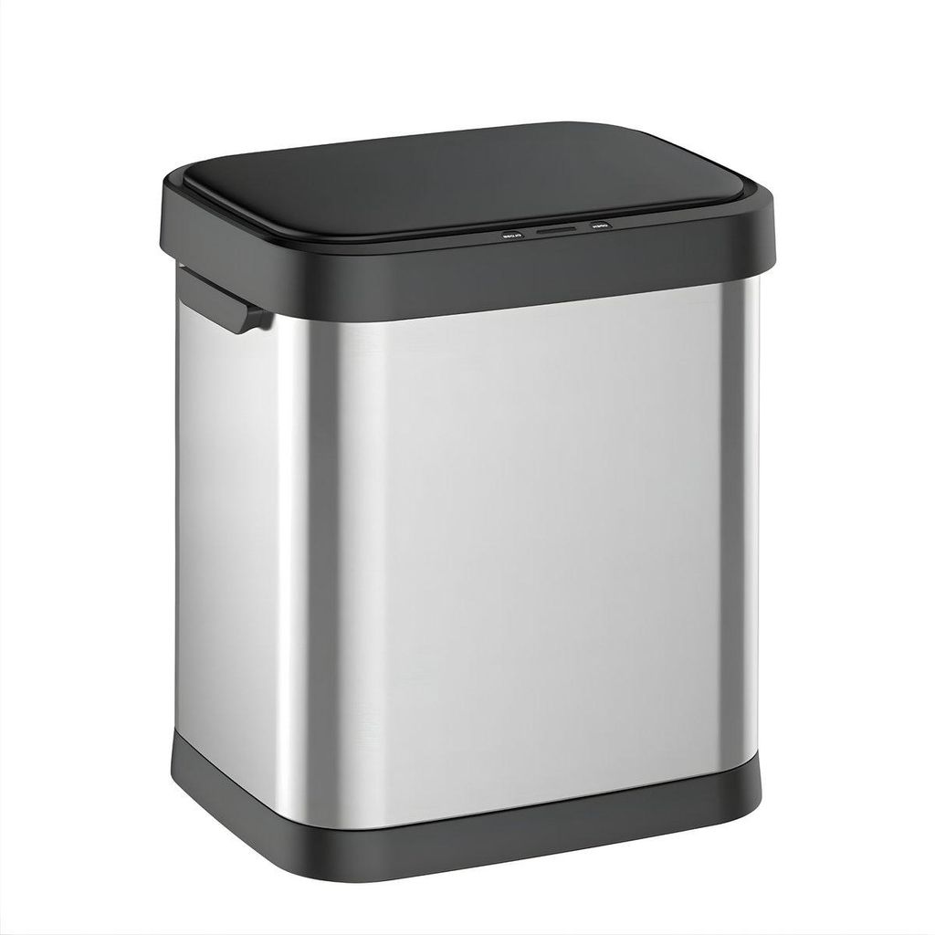 Sensor Mülleimer 30L – Automatischer Edelstahl Abfalleimer mit Infrarot-Sensor & Soft-Close Deckel – Touchless Abfallbehälter für Küche, Ba...