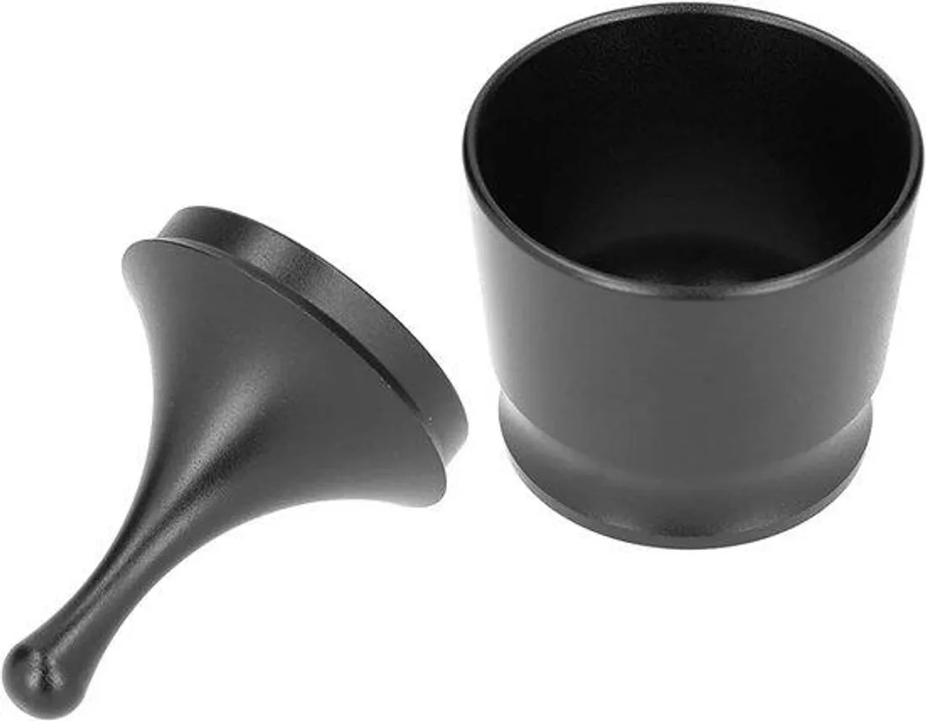 Récipient à café en inox noir 58 mm - Boîte hermétique à café