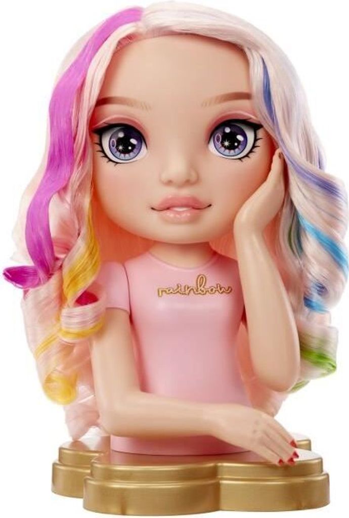 Frisierkopf Rainbow High Bella, 33cm, Haare und Nägel Färben, Ab 4 Jahren