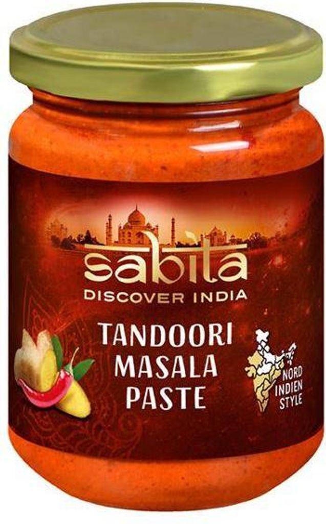 Sabita Tandoori Masala Paste 125 G Glas  Vegan Glutenfrei  Produktbild 