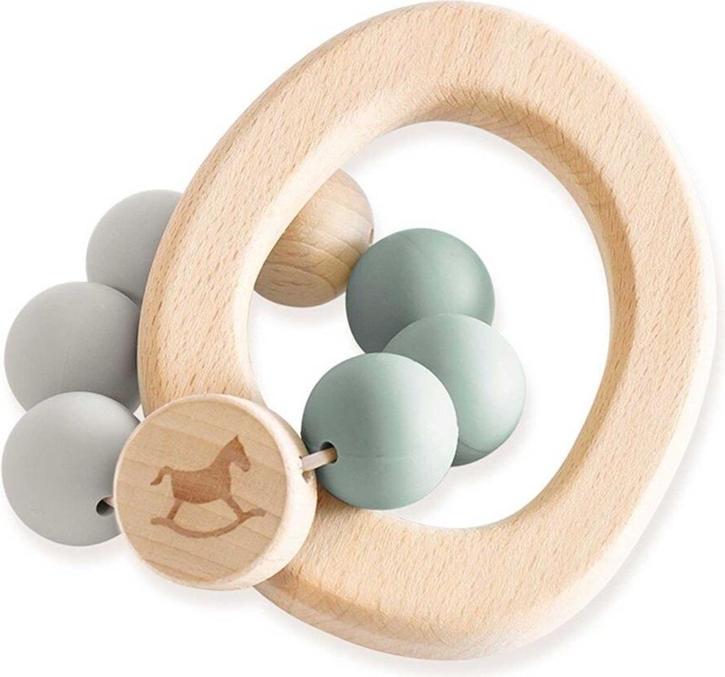 Pinolino Malin Spielzeug aus Holz und Silikon - Greifling für Babys