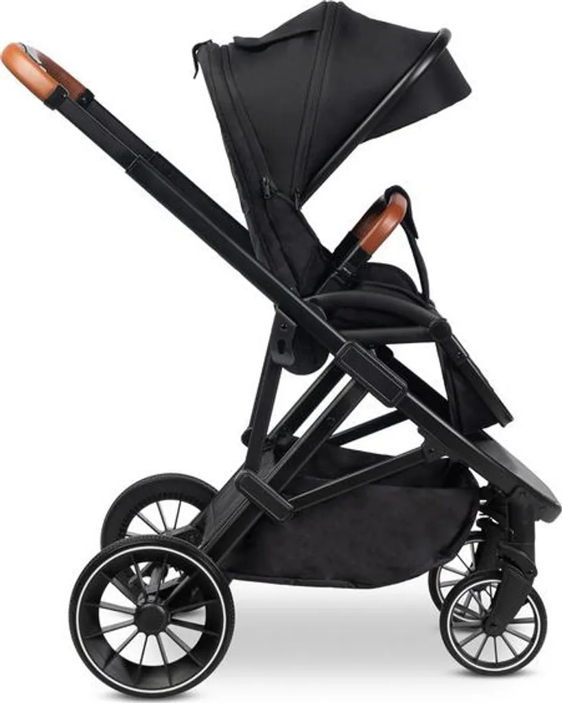 Poussette Couchage Complet CARETERO RATIO Noir - Pliage Compact