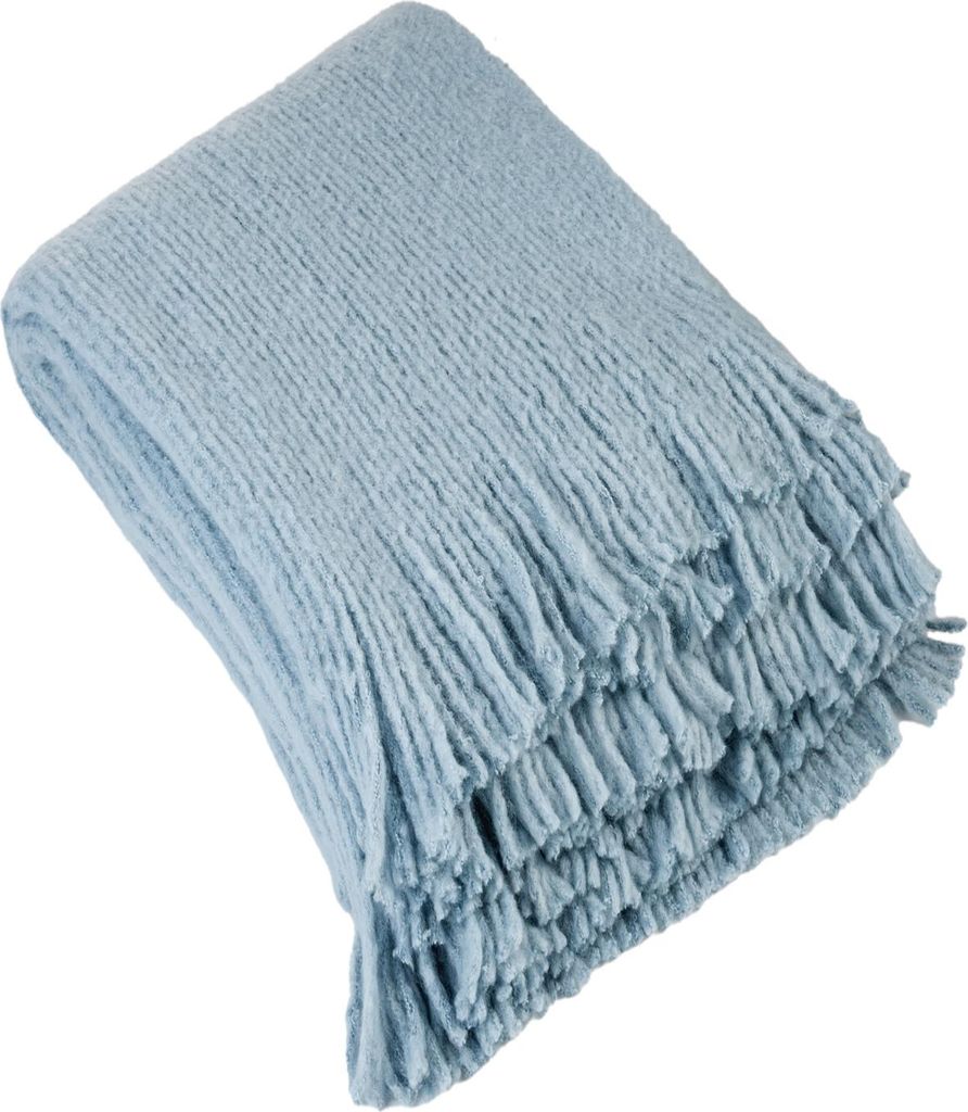 Strickplaid mit Wolleffekt gestrickt