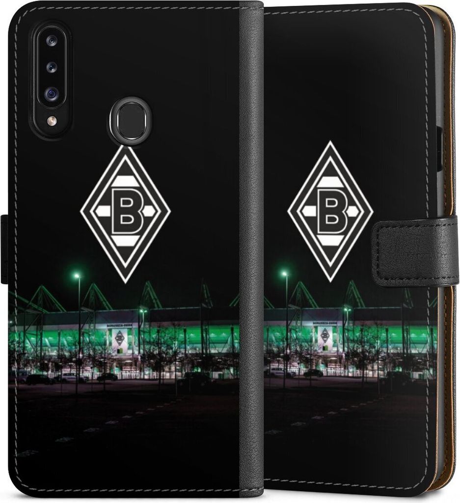 DeinDesign Klapphülle für Samsung Galaxy A20s Handytasche Lederhülle Tasche Borussia Mönchengladbach Offizielles Lizenzprodukt Stadion