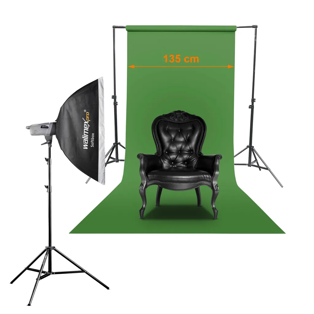 Fond de Studio Photo en Papier Vert 160g/m² Résistant sans Reflets - 12
