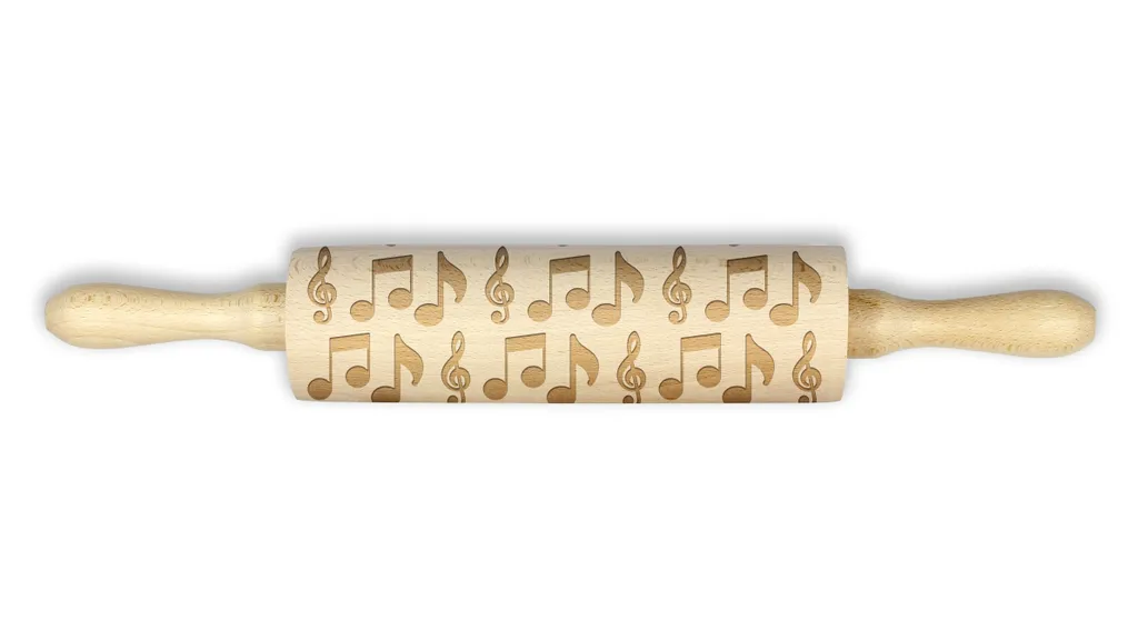 Note musicali - Mattarello inciso per gli amanti della pasticceria, marchio Art-Dog - 2