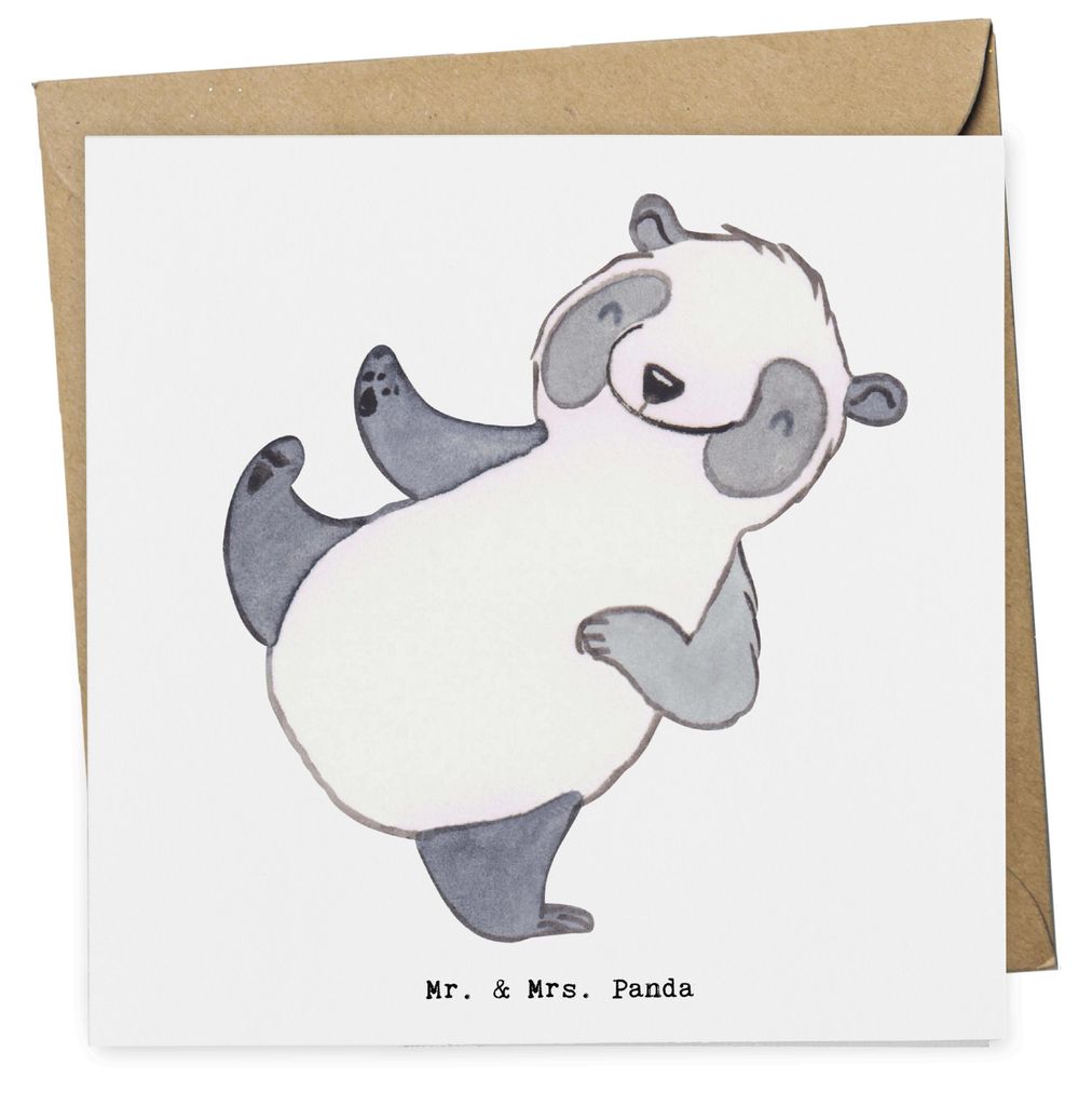 Mr. & Mrs. Panda Grußkarte Panda Kampfkunst - Weiß - Produktbild 