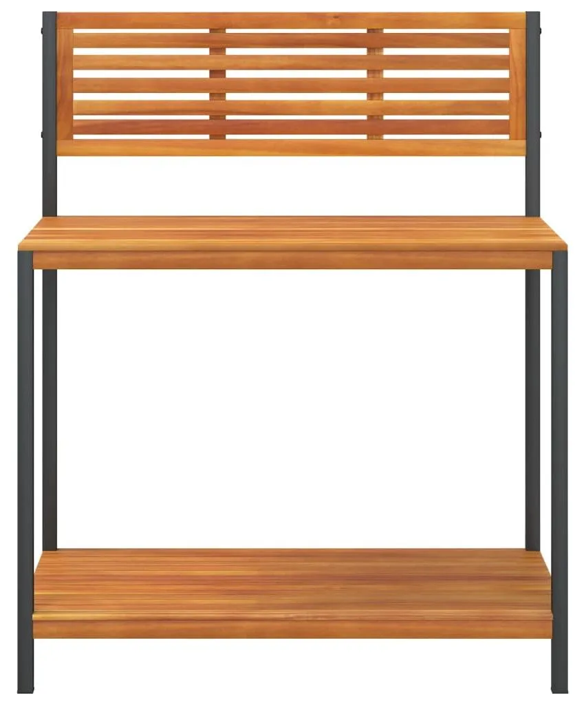 Table de rempotage haute vidaXL : évitez le mal de dos au jardin 90x50cm - 4
