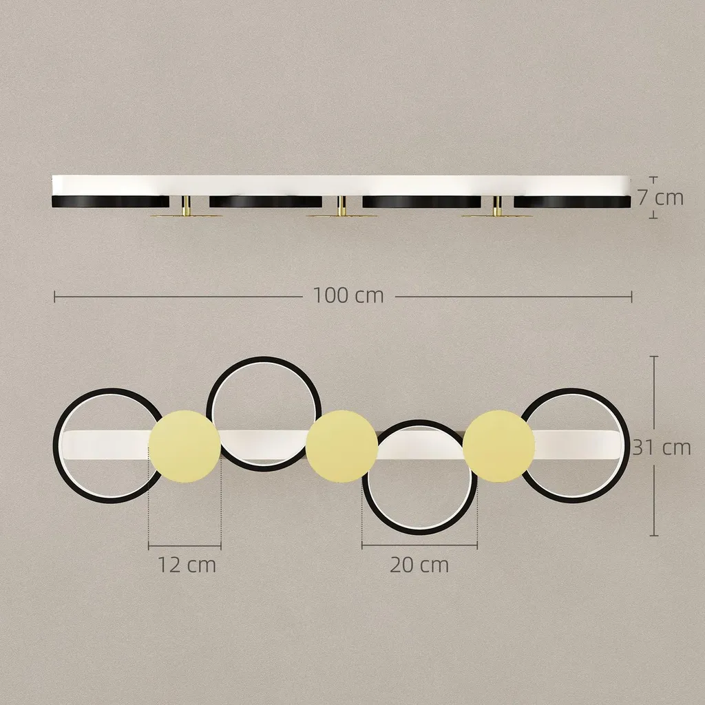 Plafonnier LED 38W télécommandé, réglage blanc chaud à blanc froid - 3