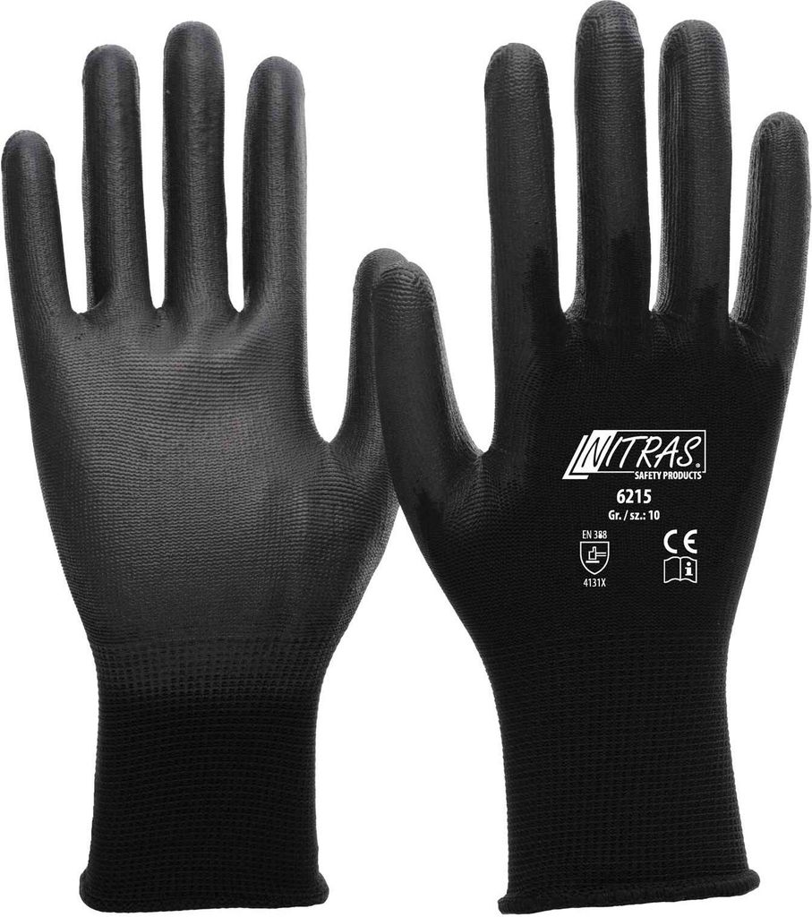 NITRAS Nylon Strickhandschuh 6215 Schutzhandschuhe Gartenhandschuhe - 240 Paar Größe:8