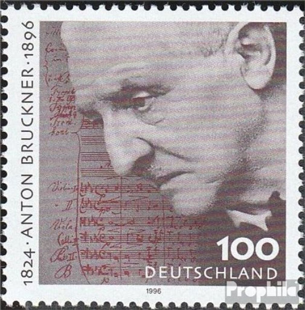 Briefmarken BRD (BR.Deutschland) 1996 Mi 1888 (kompl.Ausgabe) postfrisch 100.Todestag von Bruckner