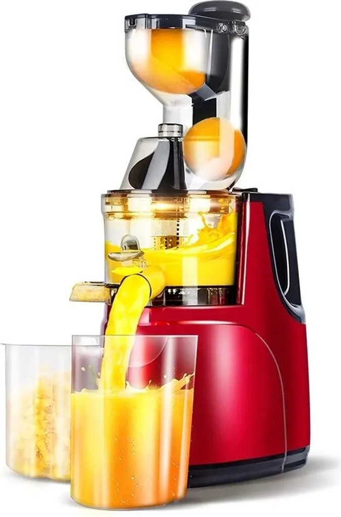 Estrattore Succo a Freddo Rosso: Spremiagrumi Lento per Detox e Salute