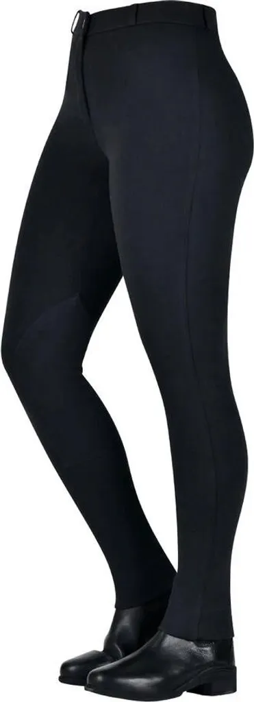 Pantalon d'équitation Noir Saxon WB2282 - Tissu Échauffement Enfant 176
