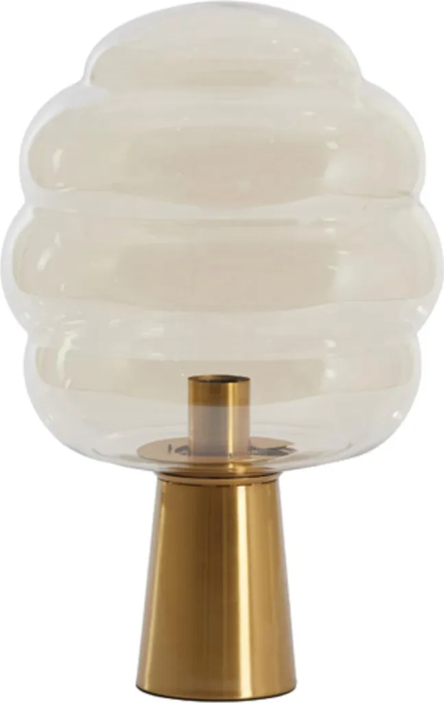 Lampe de Table Misty Dorée en Verre - Éclairage Chic E27 1879483