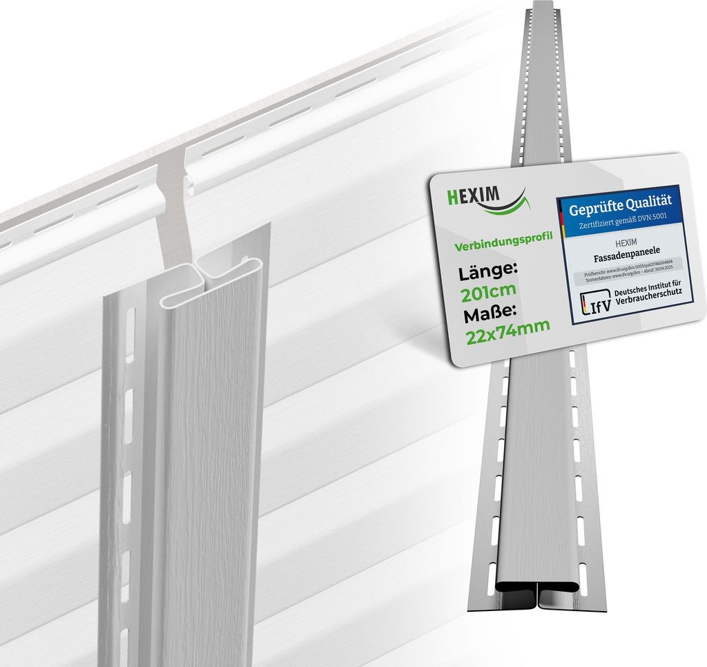 HEXIM Siding Fassadenpaneele außen Fassadenverkleidung wetterfest Kunststoffpanelee PVC-U Verkleidung Außenwand Hausverkleidung UV-beständig - (...
