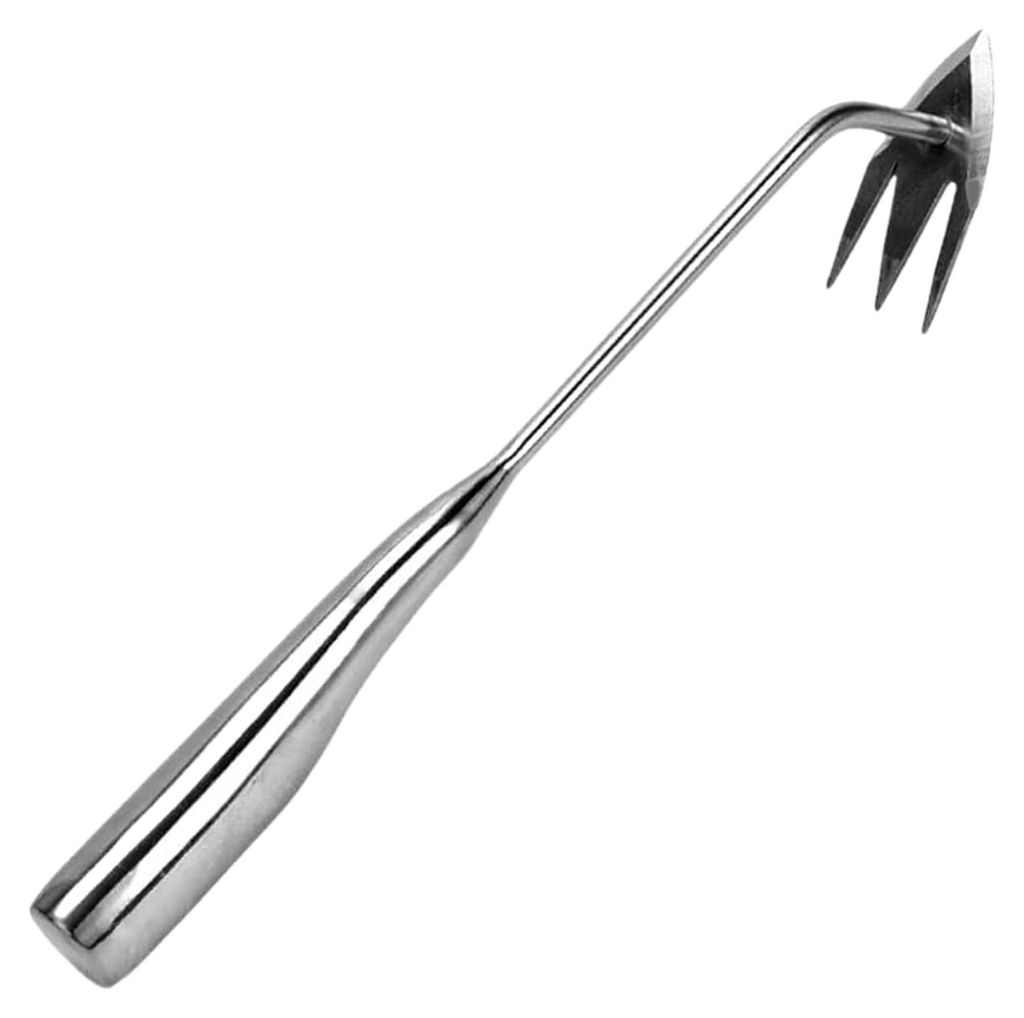 Unkrautstecher | Handgerät zum Unkrautziehen | Ergonomischer Griff mit 3 Zinken für die Unkrautentfernung im Gemüsebeet, Blumenbeet, Garten und ...