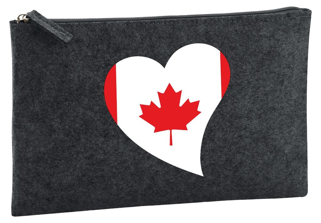 Huuraa Kulturbeutel Kanada Flagge Herz 1 Liter Charcoal Produktbild 