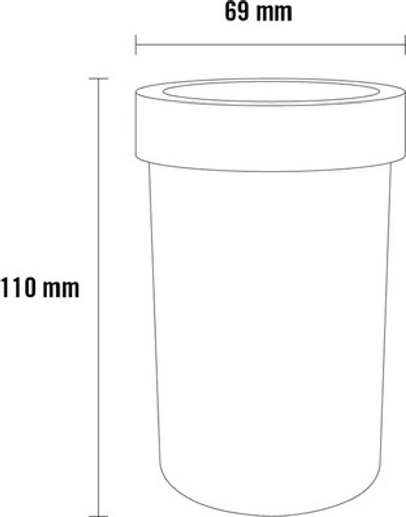 REIKA Ersatzglas SAKU für REIKA Zahnputzbecher oder REIKA Seifenspender weiß matt