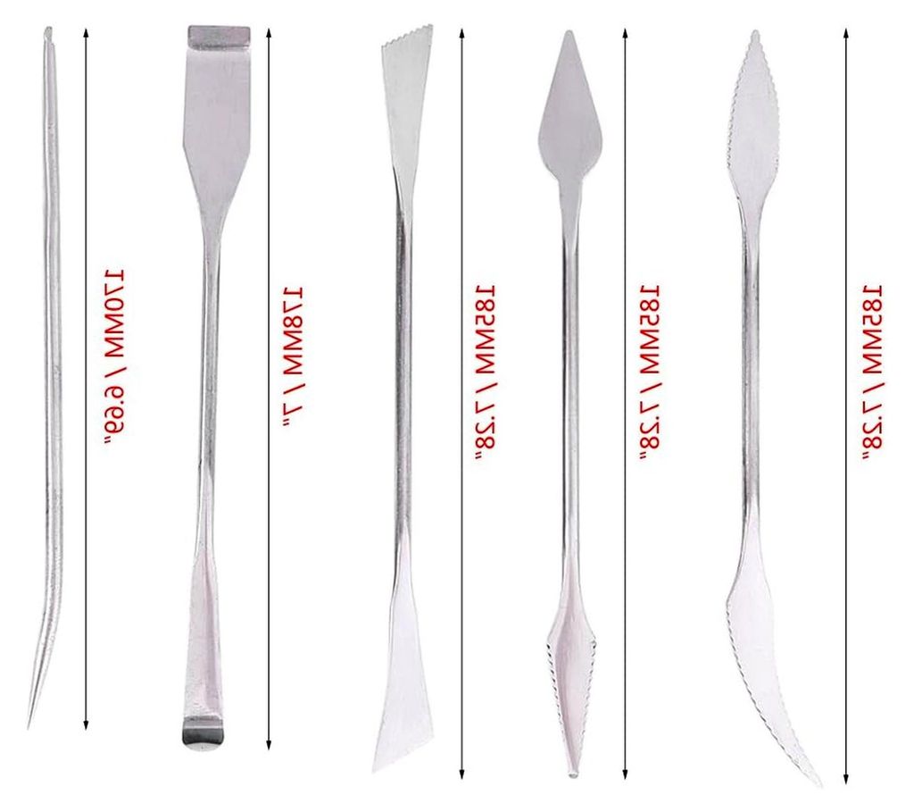 Töpferei Werkzeugset aus Edelstahl, 5 Stück Doppelseitige Keramik Schnitzwerkzeuge für Modellierung und Skulptur