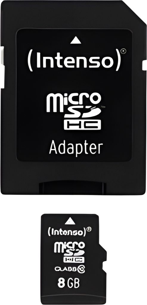 Karta SD MicroSD 8GB Intenso Class10 včetně adaptéru SD Obrázek produktu 