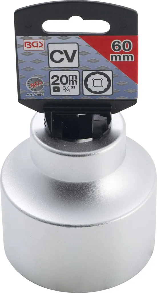 Douille 12 pans 60 mm en acier renforcé avec entraînement 3/4 - BGS 7459