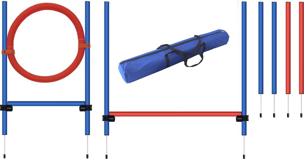 Agility Set mit Hürde, Einsteiger-Set, Hundetraining, Hundeparcour