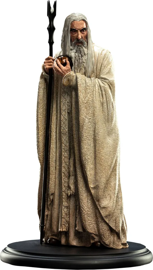 Statue Saroumane le Blanc 19 cm haute qualité sans défaut de peinture