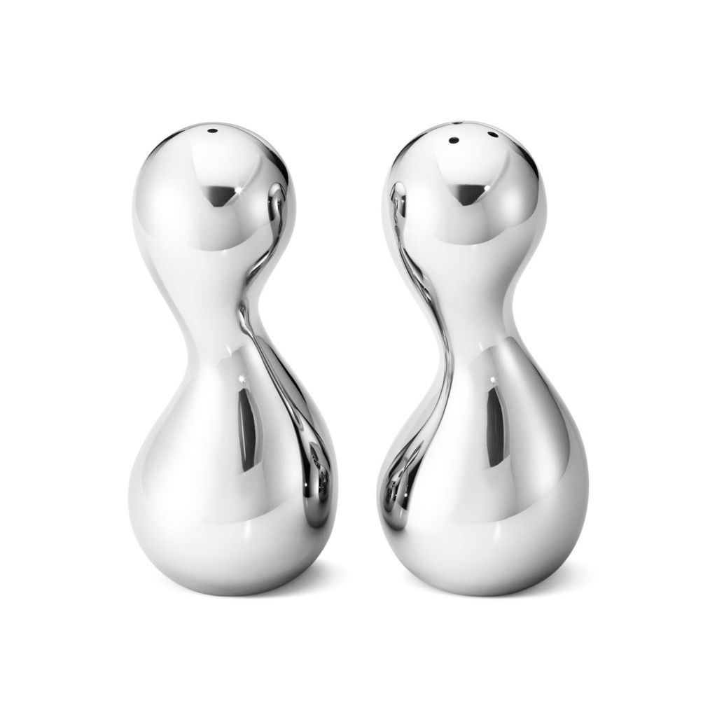 Georg Jensen COBRA SALT & PEPPER SHAKER STAINLESS STEEL 10019105