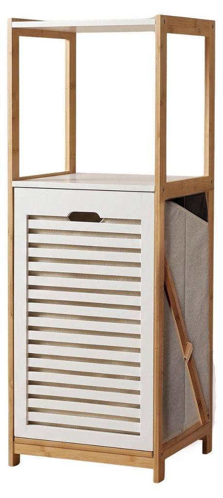 Wäschekorb aus Bambus, 33 x 36 x 98 cm Produktbild 