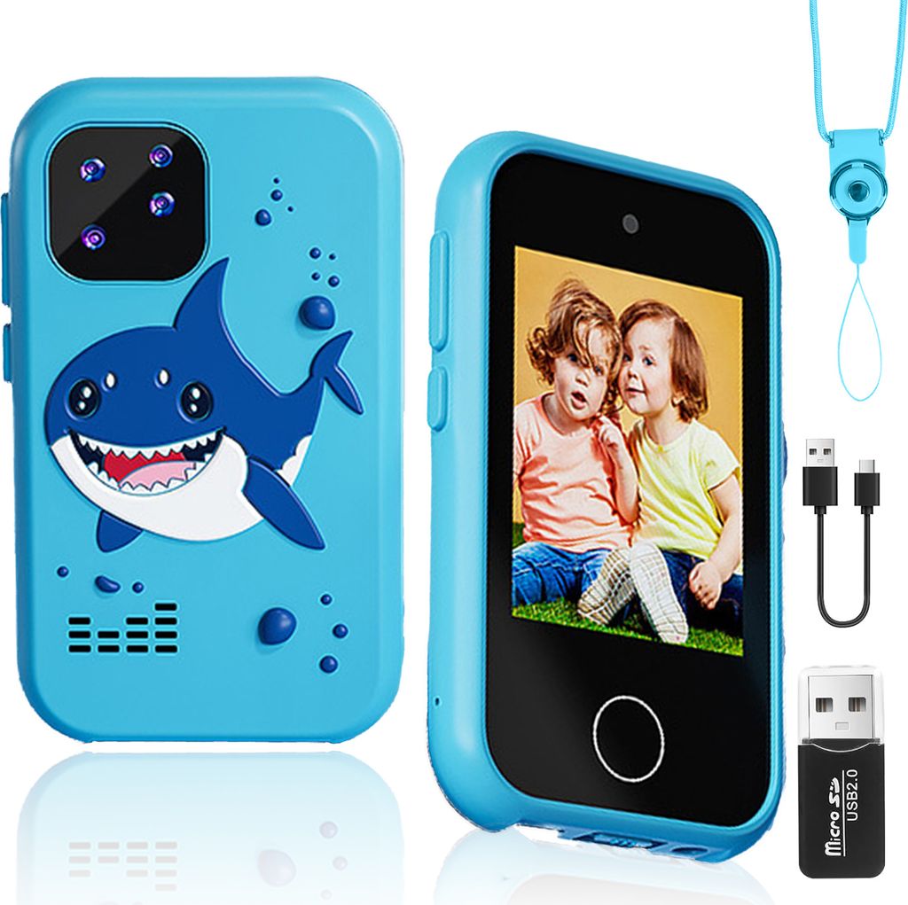 Kinder Handy mit Musik und Spiel, 2.8” Touchscreen Kinderkamera mit Dual-Kamera, 1080P HD kinderhandy mit 32GB SD-Karte, für 3-12 Jahre Mädchen