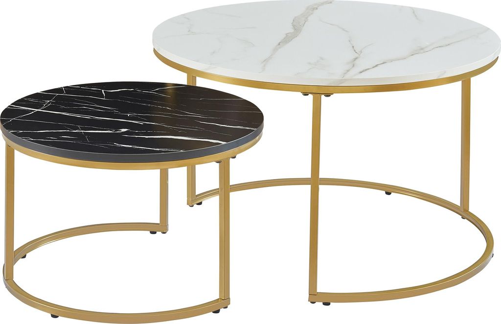Couchtisch ’Christchurch’ 2er Set Satztisch Metallgestell Produktbild 