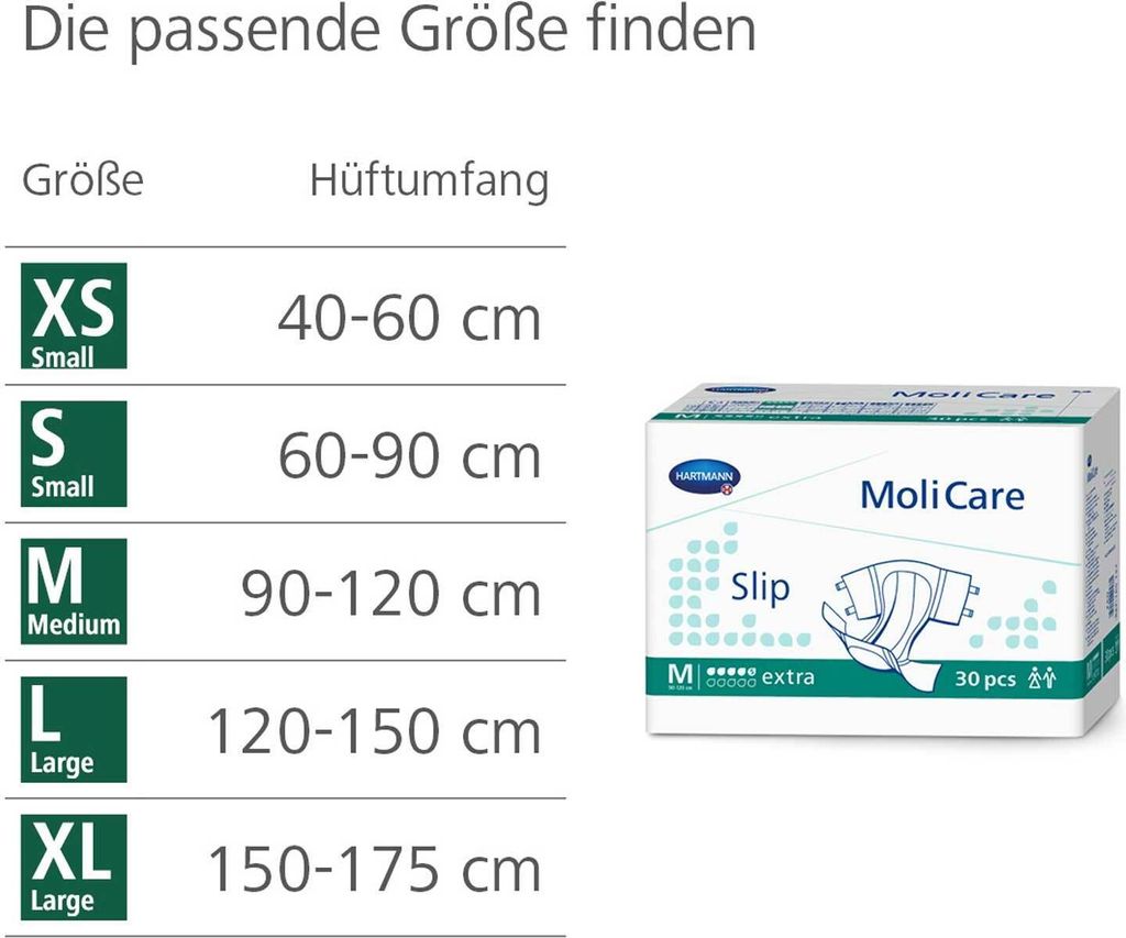 MoliCare® Slip extra 5 Tropfen - M 1x30 Stück Produktbild 