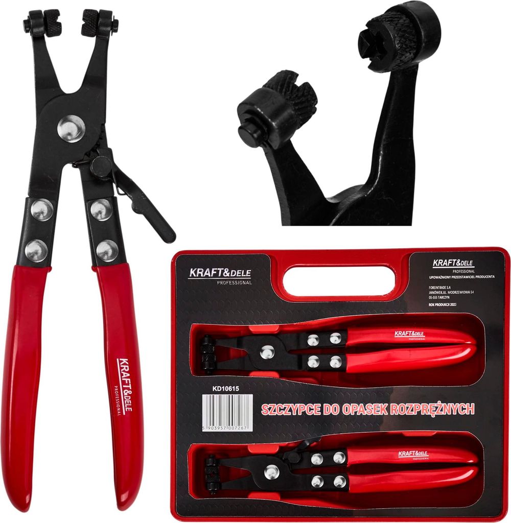 Kraft&Dele KD10615 Schlauchschellenzange 220 mm 2 Stück