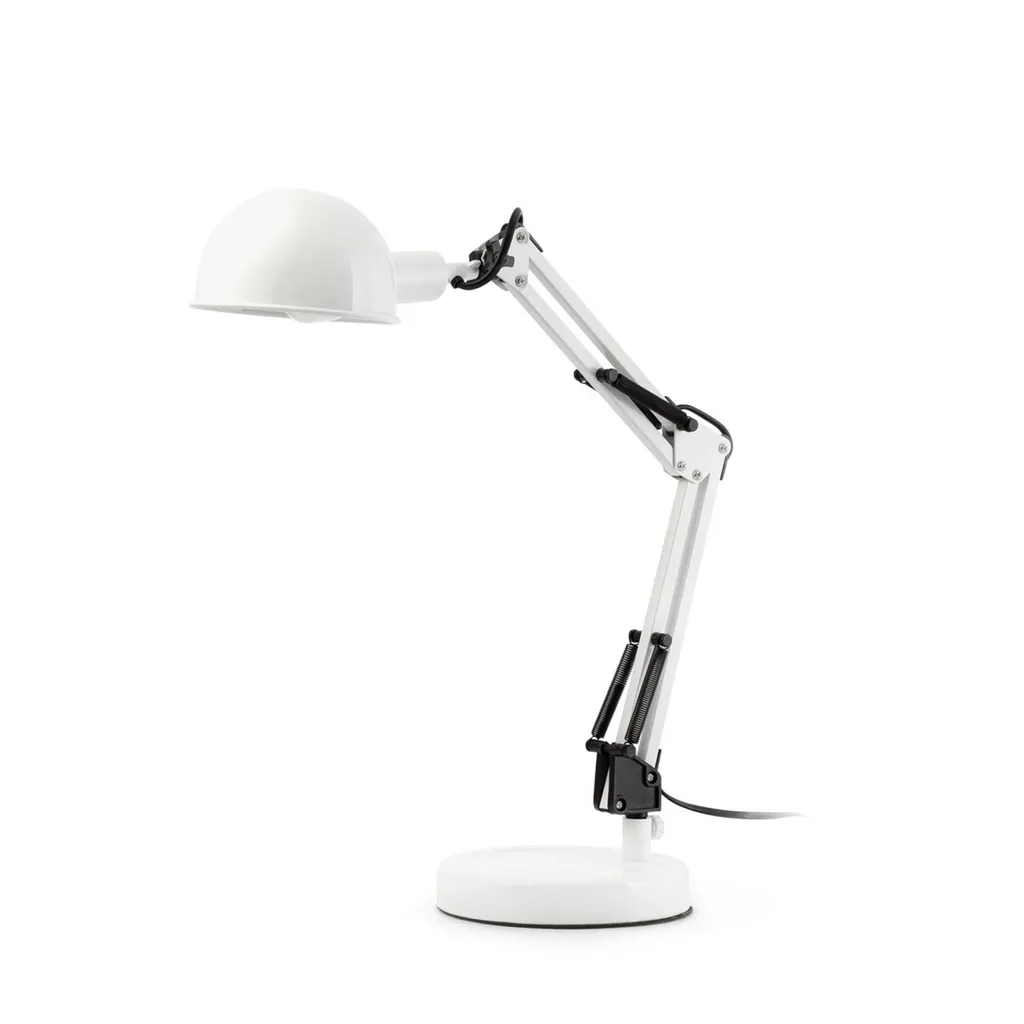 Lampe de bureau BAOBAB E14 blanc luminaire de travail design épuré
