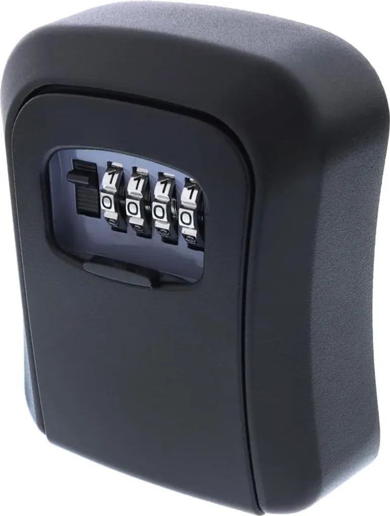 Boîte à clés extérieure code 4 chiffres antivol et étanche métal noir - 3