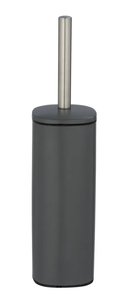Garniture WC Alassio en Acier Gris : Ensemble Brosse et Support Chic