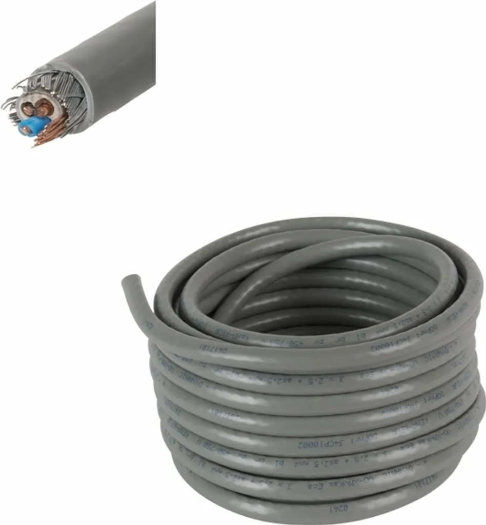 Câble de mise à la terre VO-XMvKas Eca 3x2,5 mm² Cable Partners 10m