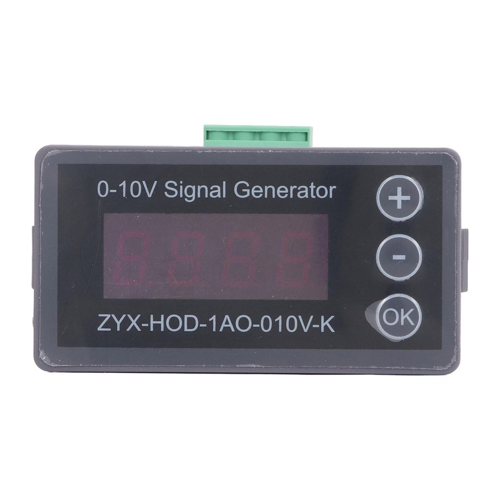 A close-up, front-facing view of a 0-10V signal generator.