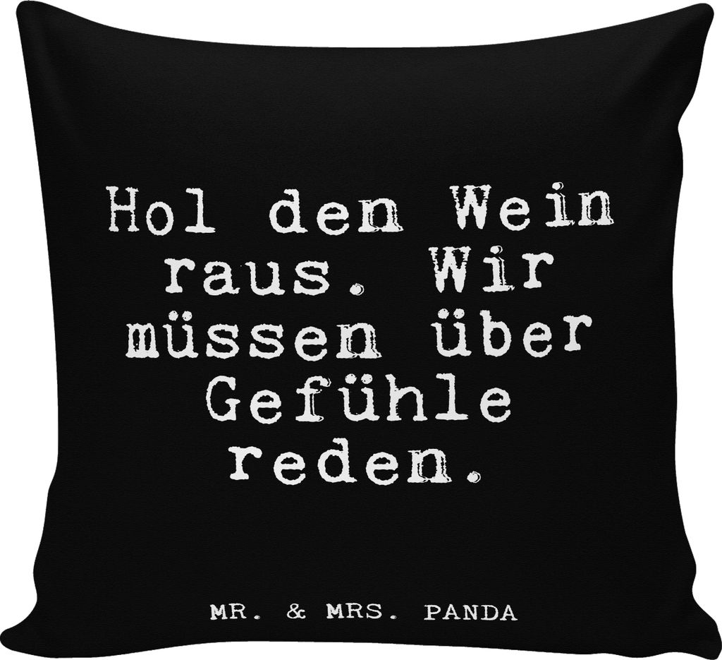 Mr. & Mrs. Panda wohnzimmer kissen Hol den Wein raus.... - Produktbild 