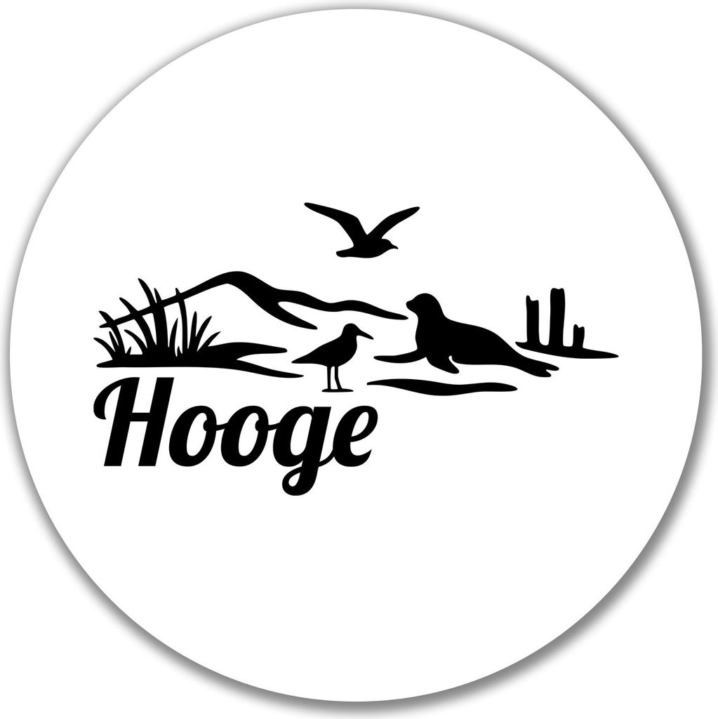 Huuraa Aufkleber Hooge Strandmotiv 10cm rund Sticker Geschenkidee