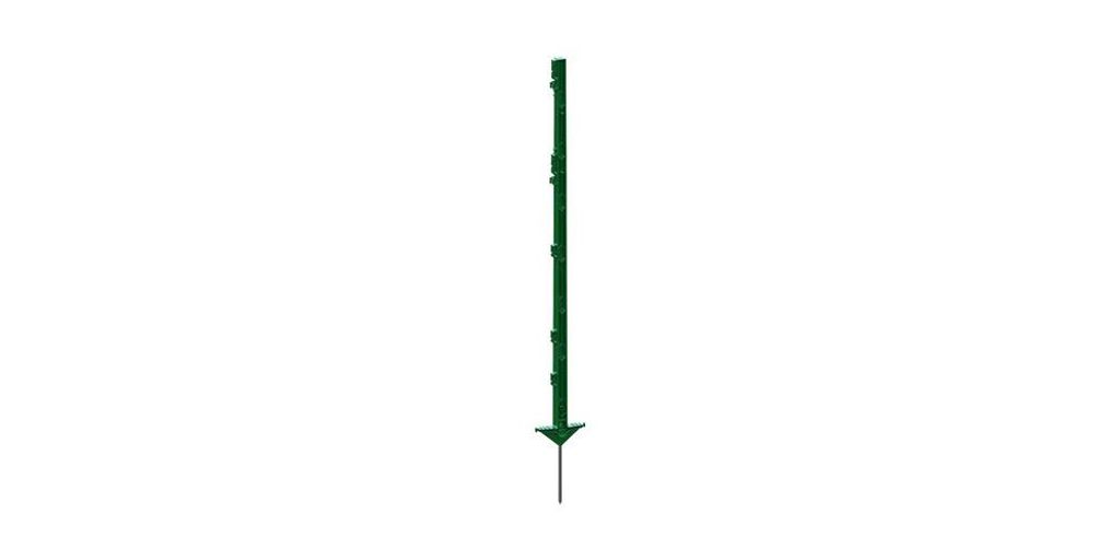 Kerbl Kunststoffpfahl Expert grün, 156 cm, Doppeltritt, Bodennagel, Metall
