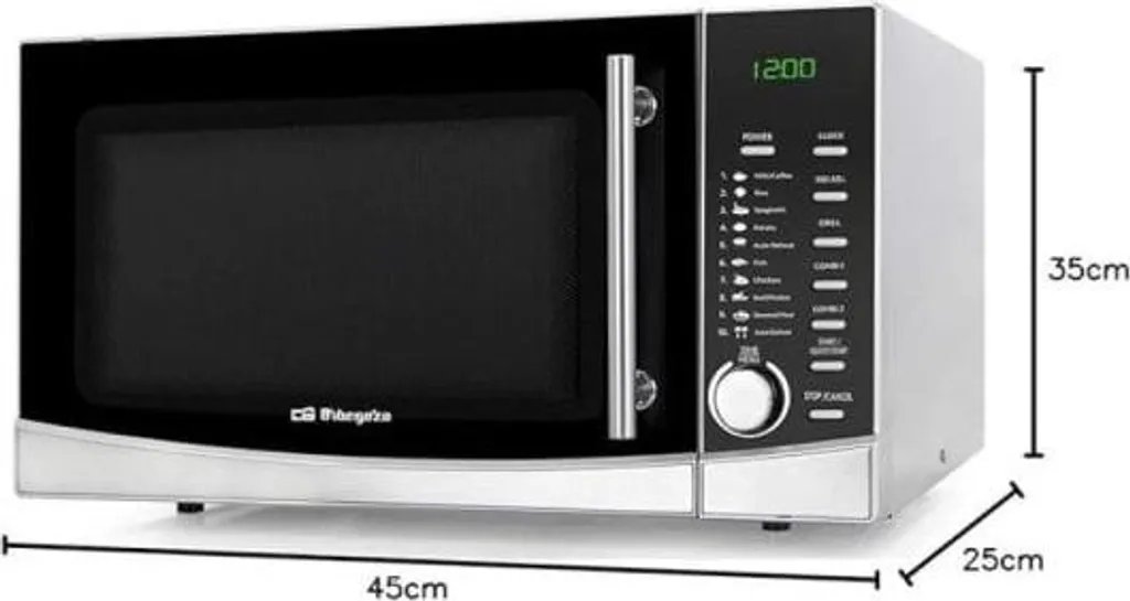 Four micro-ondes combiné gril 34 litres Orbegozo Noir Haute Capacité - 2