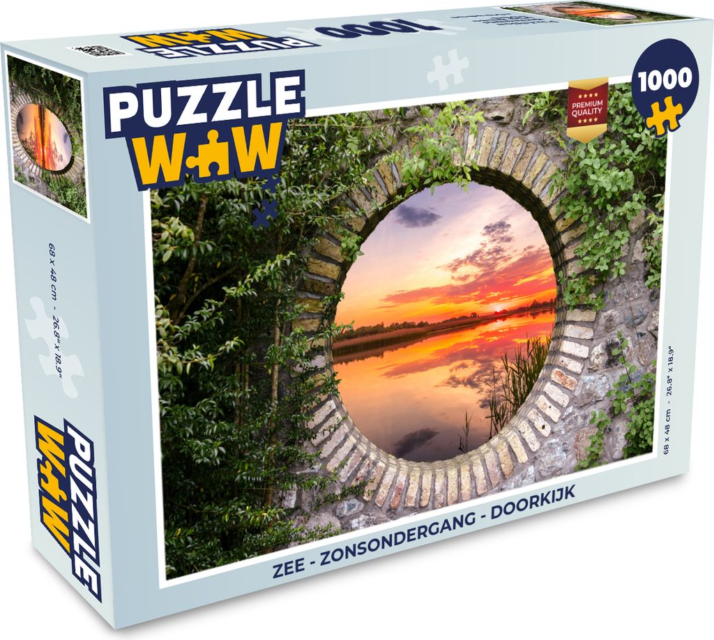 MuchoWow Puzzle 1000 Teile Meer - Sonnenuntergang - Ausblick - Erwachsene - Rätsel