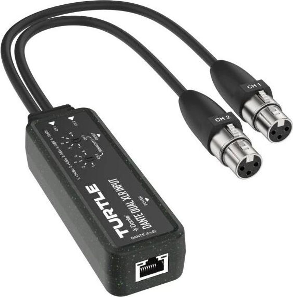 Adapter Turtle TAV-D2XEN podwójny żeński XLR na Dante Zdjęcie produktu 