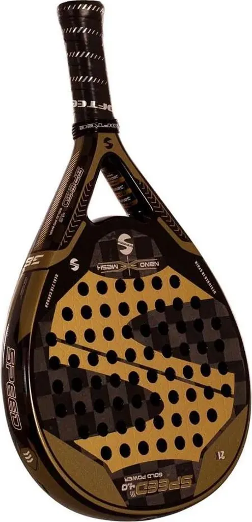 Raquette de Padel Softee Speed Gold Power 4.0 Nano Mesh Polyvalente