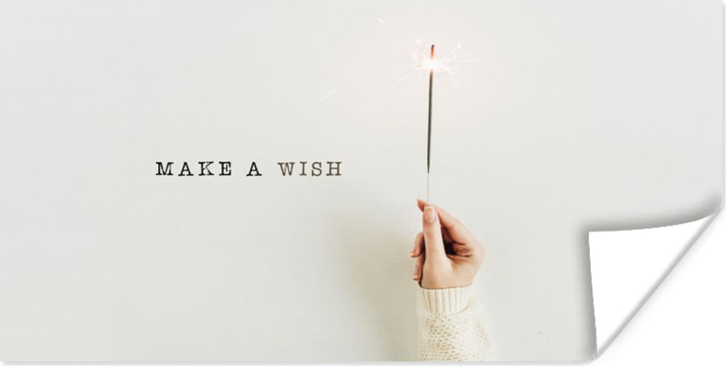MuchoWow Poster Winter - Zitat - Sterne Feuerwerk 150x75 cm - ohne Rahmen