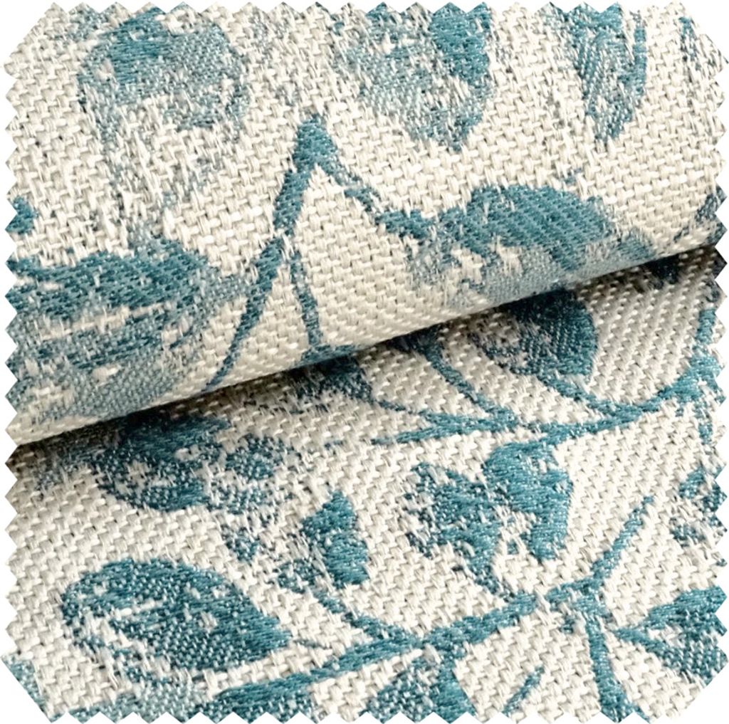 novely exquisit FLORENZ - Polsterstoff im Leinen-Look mit Blumenmuster - Schwer entzündbarer Möbelstoff - Pflegeleichte Meterware 1lfm - Farbe:...