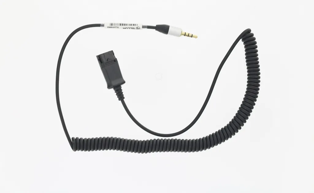 Adaptateur Tellur QD vers Jack 3,5 mm Noir 2,95m pour Casque Filaire