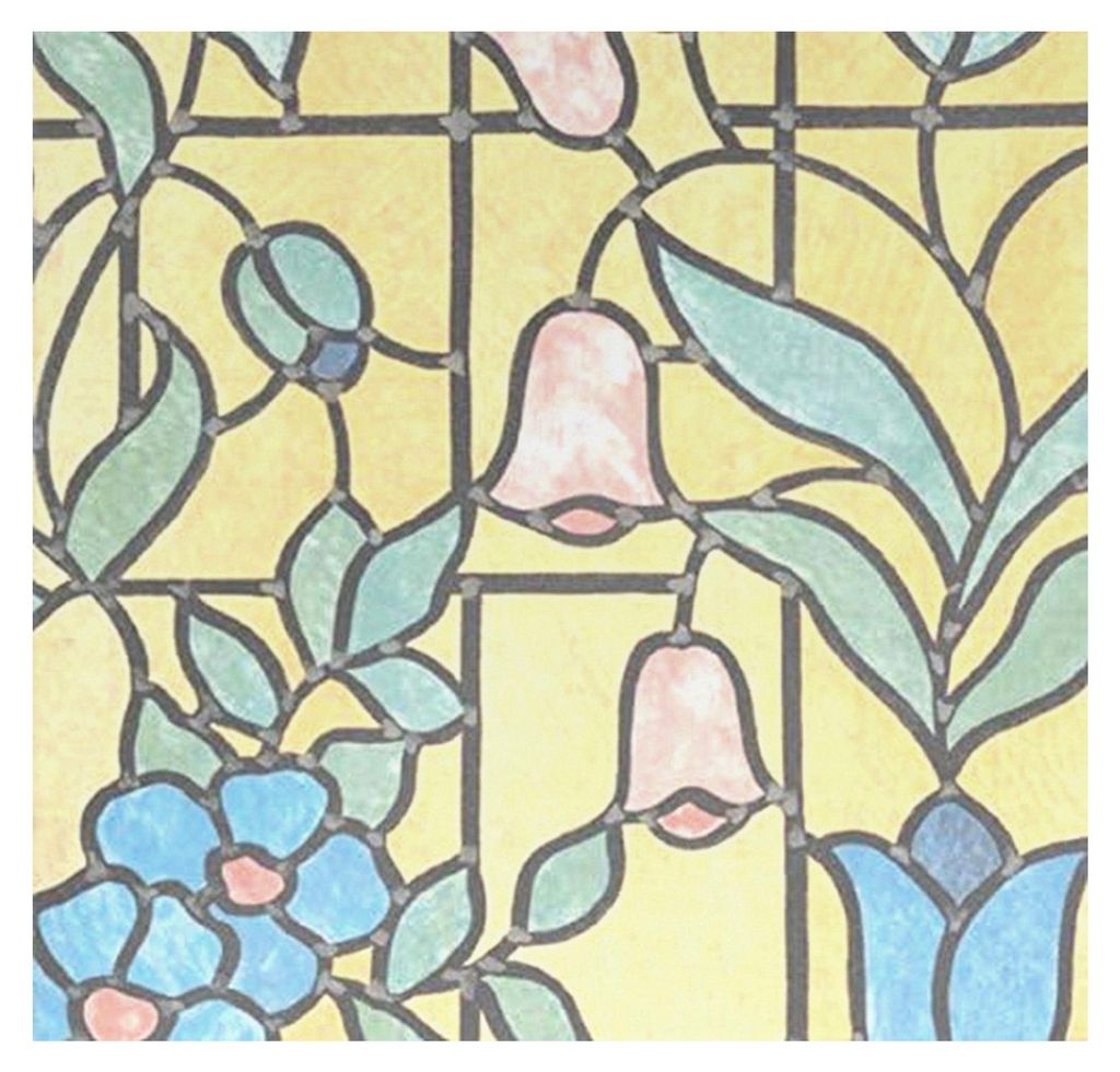 Bunte Fensterfolie Nizza - Klebefolie im Bleiglas-Look 0,45 m x 2 m