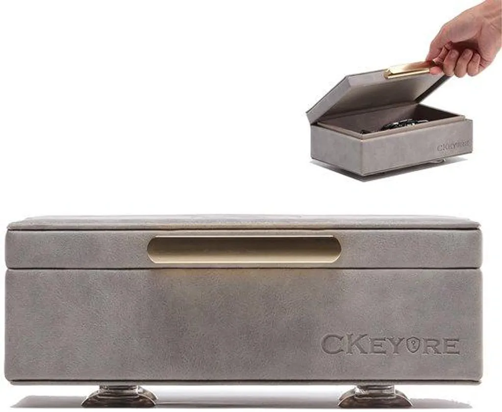Faraday-Kast Boîtier Clé de Voiture RFID Magnétique Grise Anti-Piratage